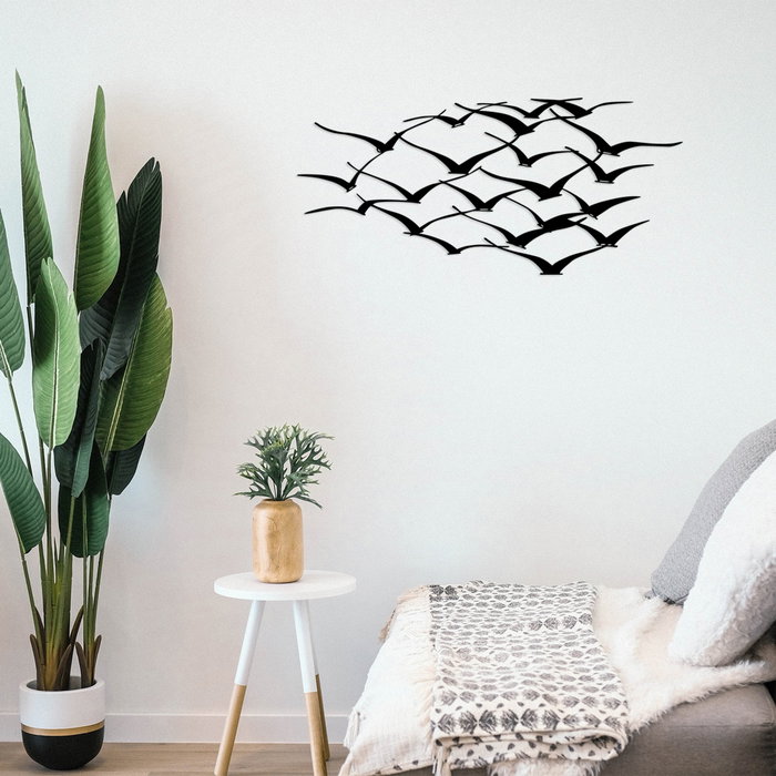 Wallity Herd Of Birds Escultura de Pared de Metal Negro Wallity Herd Of Birds Escultura de Pared de Metal Negro